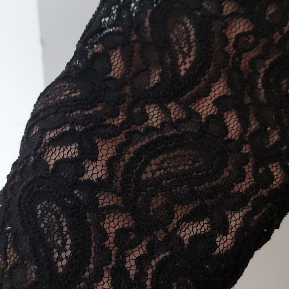 LNBF grey dress with lace sleeves - Picture 5 of 7